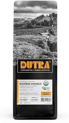 Café Dutra, Orgânico Especial, Bourbon Amarelo, Microlote, Torrado em Grãos, 1Kg