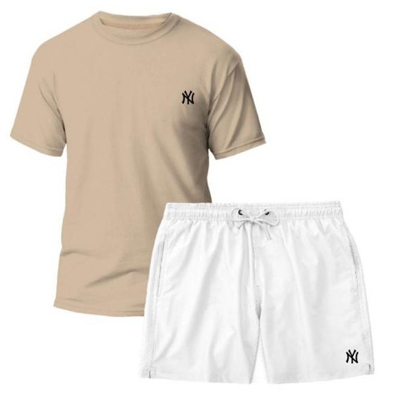 Kit Camiseta e Short Moletom Masculino: Conforto Total!
