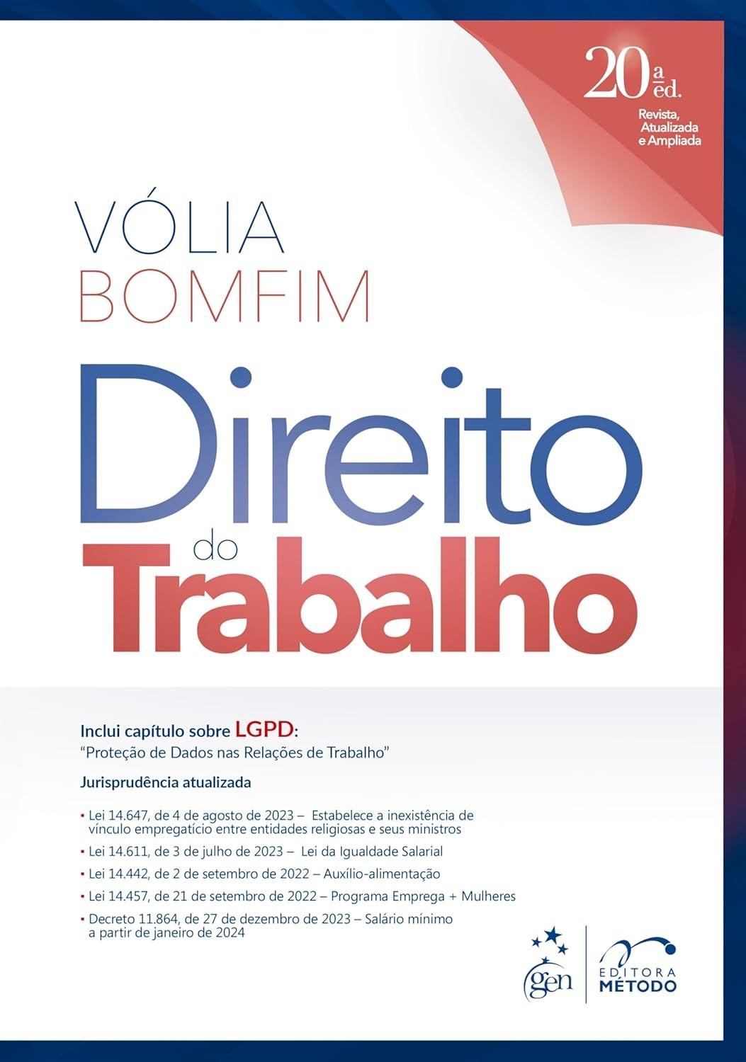 Direito do Trabalho 20ª Edição 2024: Guia Completo para Profissionais e Estudantes