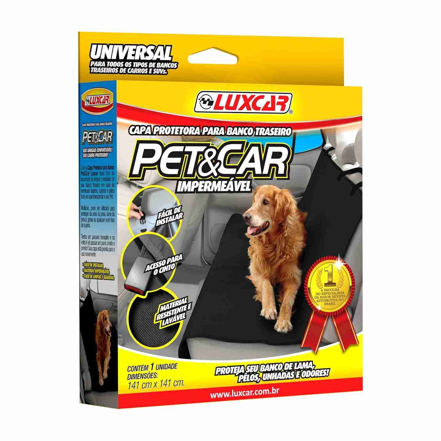 Capa Protetora Luxcar Banco Traseiro Pet&Car: Proteção Universal e Fácil Limpeza