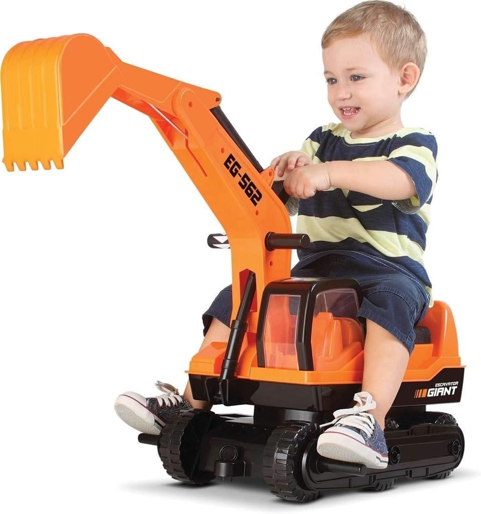 Trator Giant Escavator até 50kg - Roma | Brinquedo Educativo Multicor