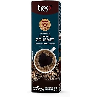 Café Filtrado Gourmet Três Corações 10 Cápsulas