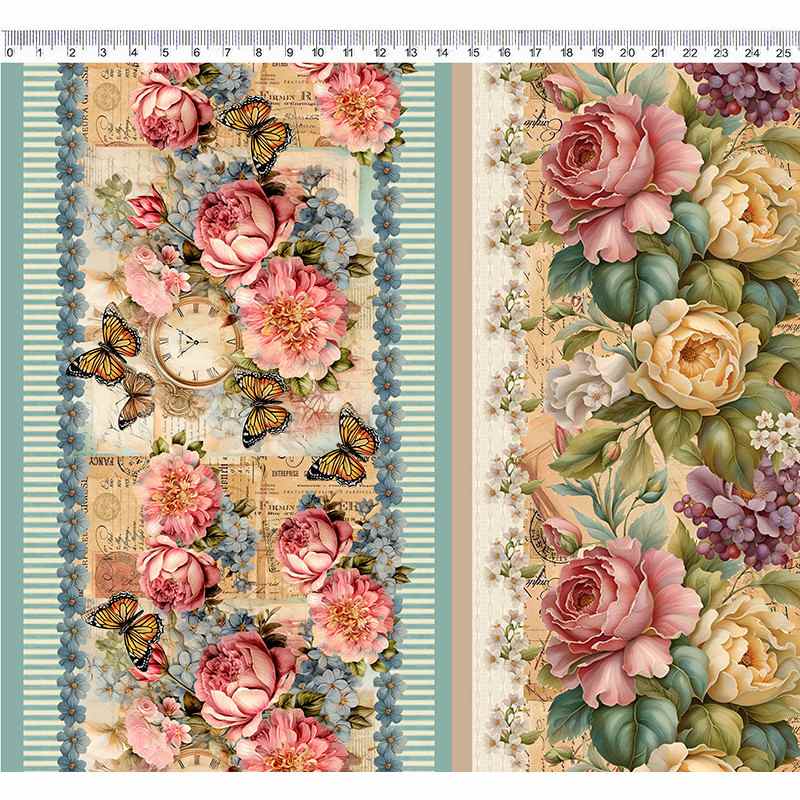 Tricoline Vintage Flowers: 1,50m de Puro Encanto Floral!
