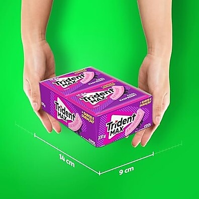 Trident Max Cool Raspberry: Refrescância Sem Açúcar (14 unid.)
