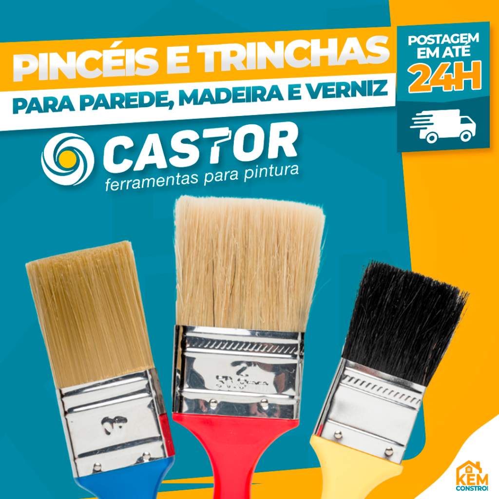Trincha Castor: Pintura Profissional Sem Cerdas Soltas