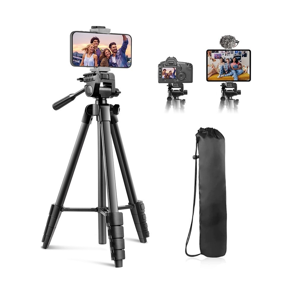 Tripé Sensyne 64" com Controle Remoto: Gravações Perfeitas para Vlogs e Selfies