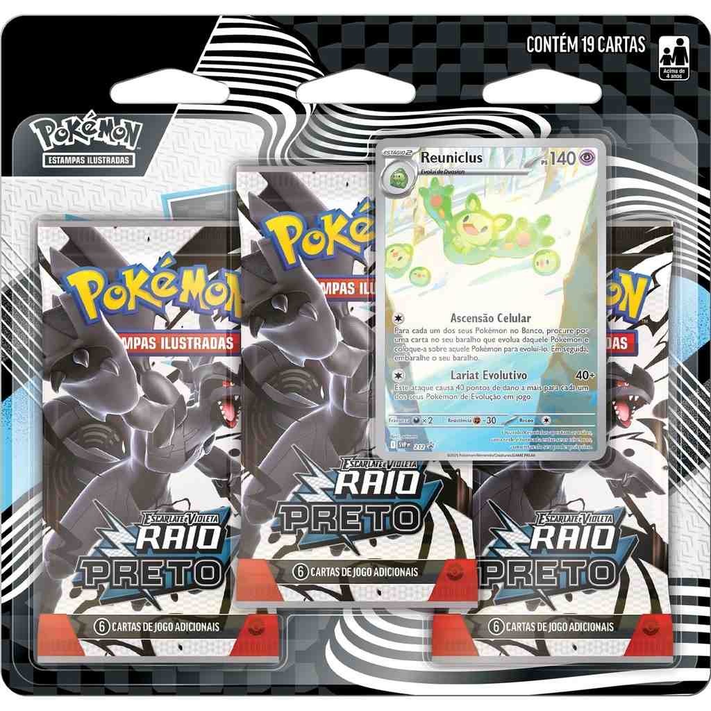 Triple Pack Reuniclus Raio Preto Pokémon TCG