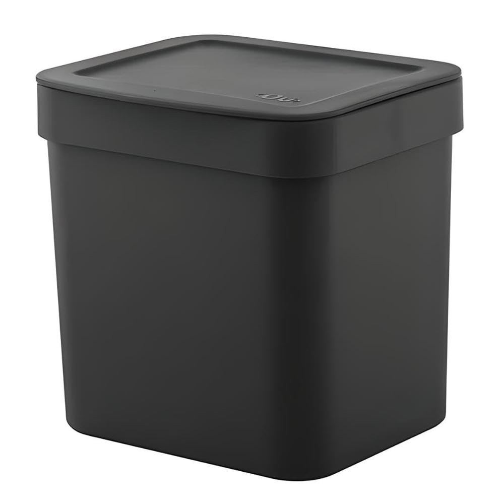 Lixeira de Bancada 4,7L Preto Trium - Design Elegante e Prático para Cozinha
