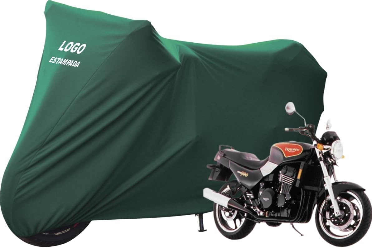 Capa de Tecido Helanca Premium para Triumph Trident 750/900 - Proteção e Estilo (Verde)
