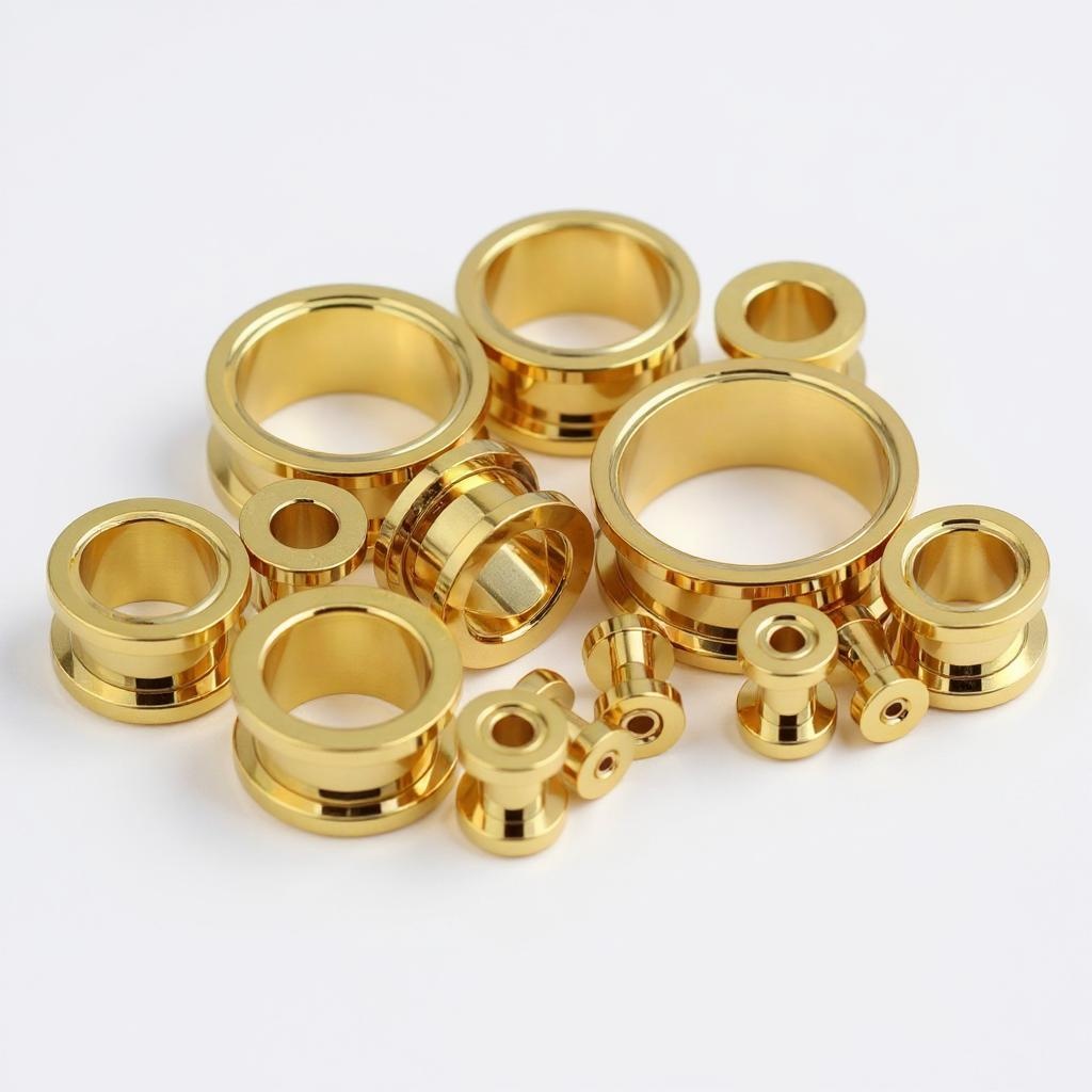 Túnel Dourado Aço 30-40mm: Seu Piercing Impactante!