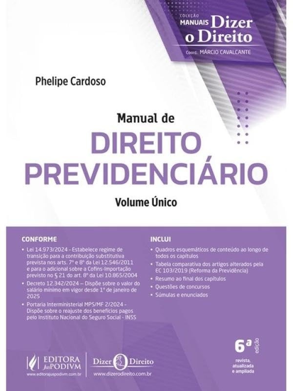 Manual de Direito Previdenciário - Volume Único 6ª Edição (2025) | Essencial para Concursos e Prática