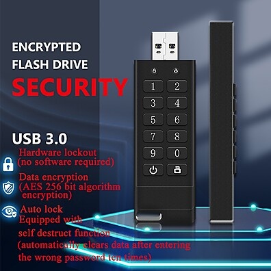 Unidade USB Segura com Criptografia e Teclado