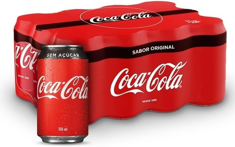 Pack de Coca-Cola Sem Açúcar lata 350ml 12 unidades