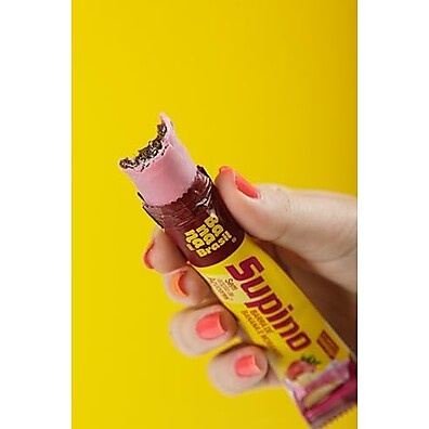 Banana Brasil Barra De Frutas Supino Zero Banana E Morango Com Cobertura De Morango Com 20 Unidades De 24 G
