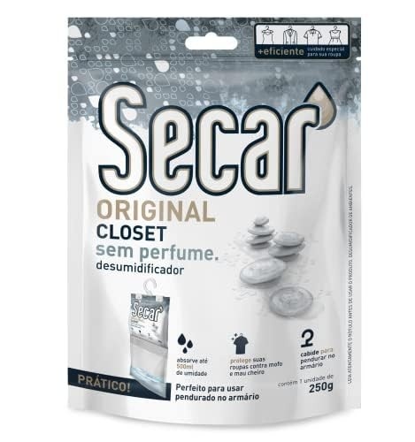 Anti Mofo Secar Original Closet 250g - 5 Unidades | Proteja seu Guarda-Roupa com Segurança