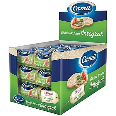 Camil Biscoito Arroz Integral Unidose: Leve e Saudável 432g