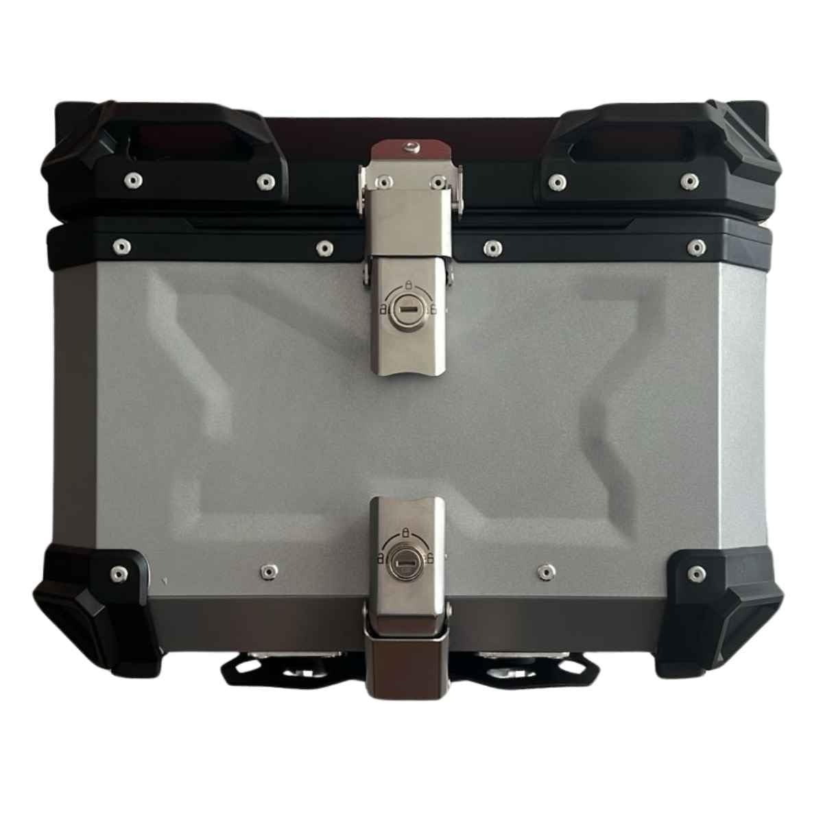 Baú Bauleto Alumínio 45L Prata Universal - Moto BMW, Honda, Yamaha, Bajaj