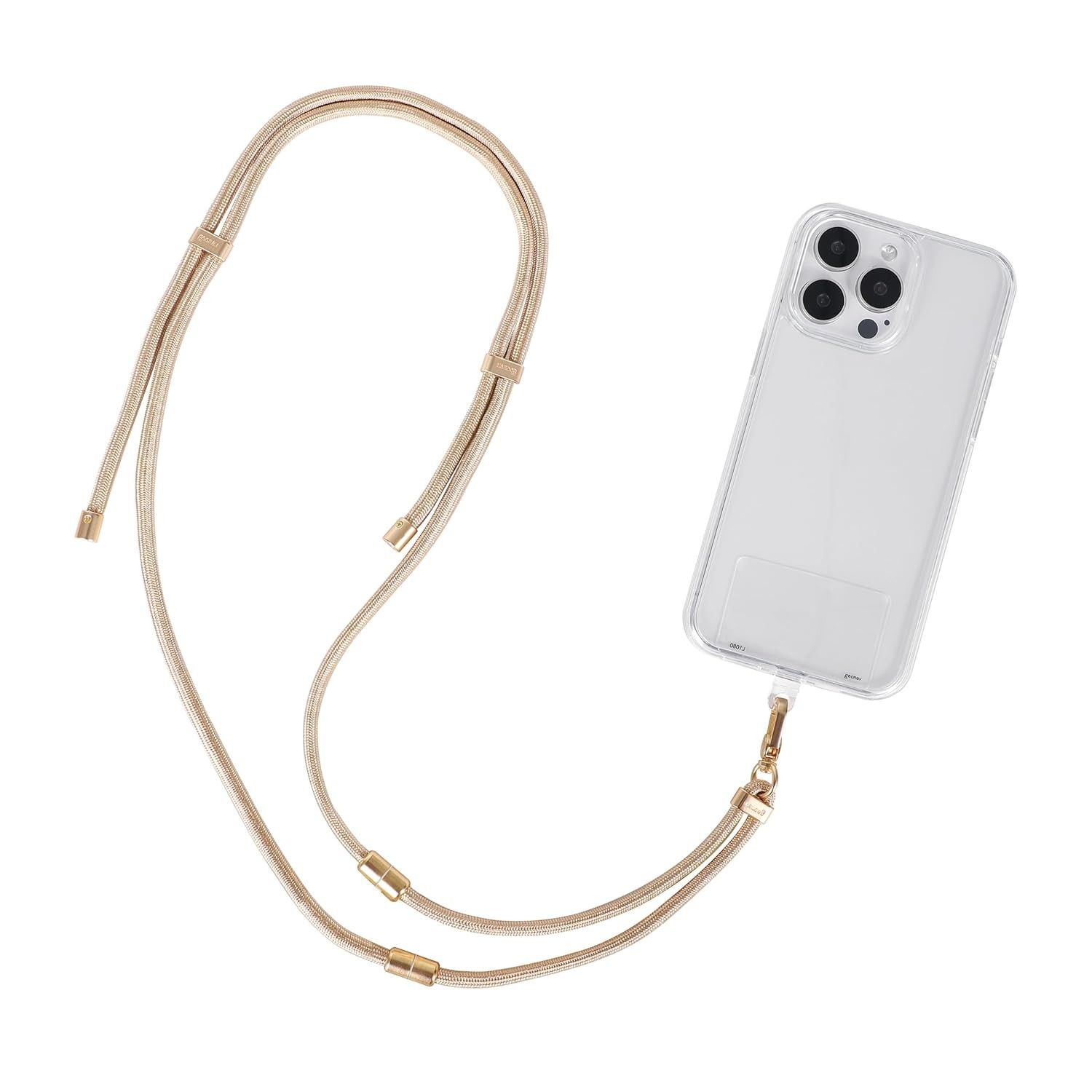 Geonav Cordão de Pescoço Universal Dourado: Segurança e Estilo para seu Celular
