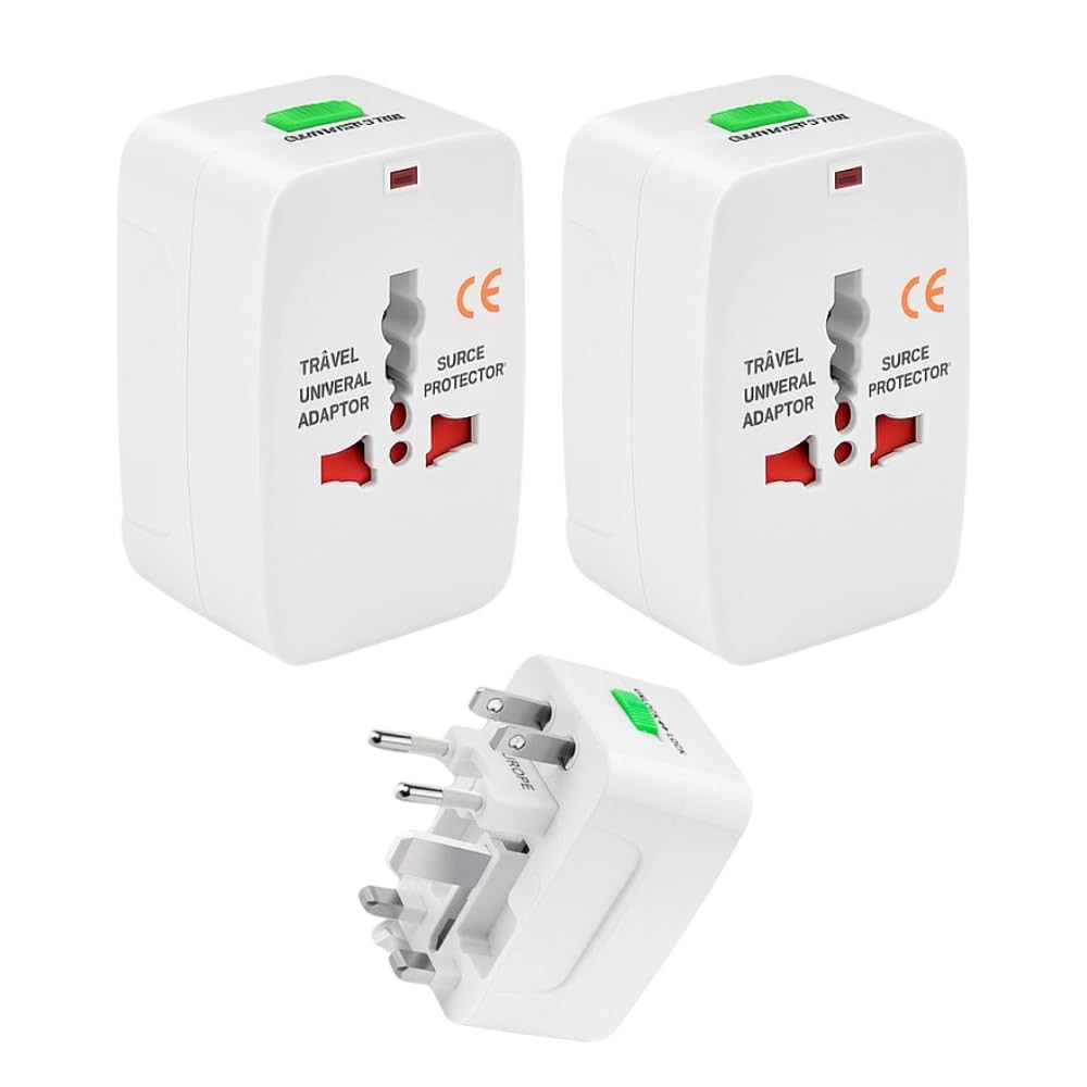 Kit 2 Adaptadores de Tomada Universal Bivolt: Conecte-se em Mais de 150 Países!