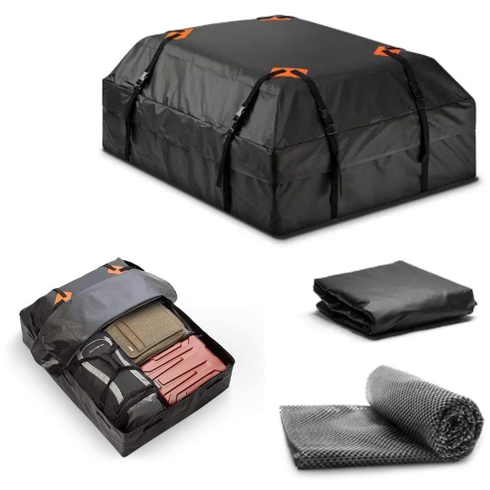 Bagageiro de Teto Impermeável Dobrável 415L Universal - Expanda seu Espaço com Segurança!