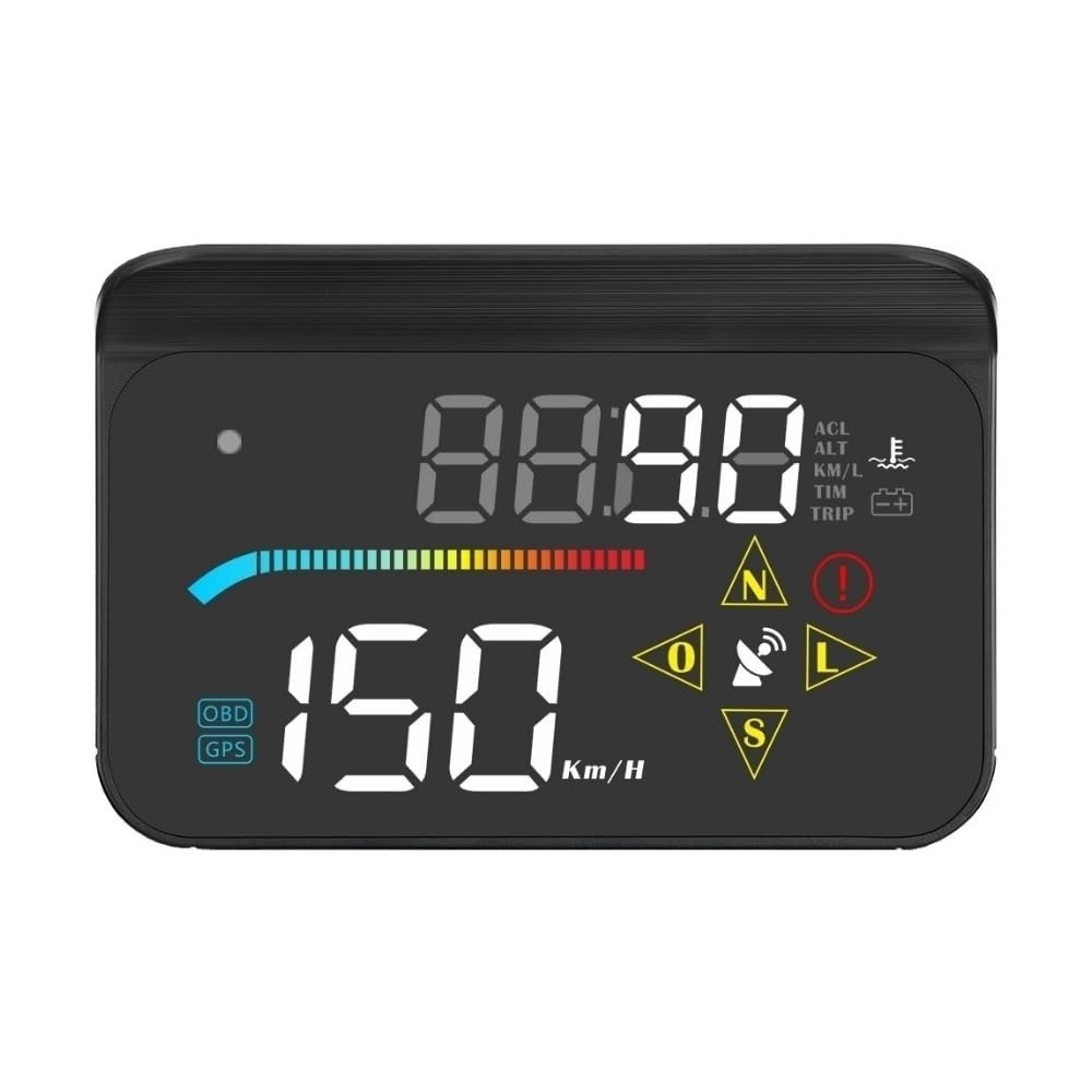 HUD Head Up Display Universal OBD2: Velocímetro Digital e Computador de Bordo Completo