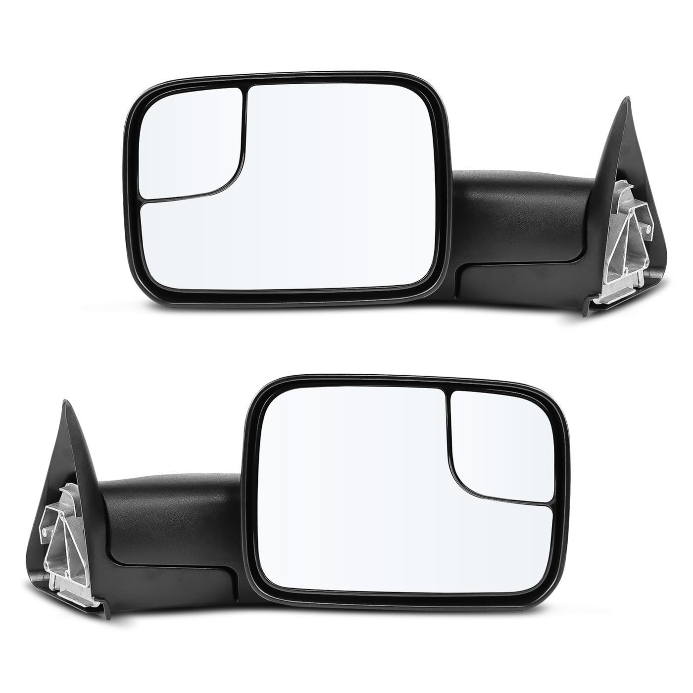 Espelhos de Reboque Drive & Passenger para Dodge Ram 1500/2500/3500 (1994-2002) - Ajuste Manual Flip-Up