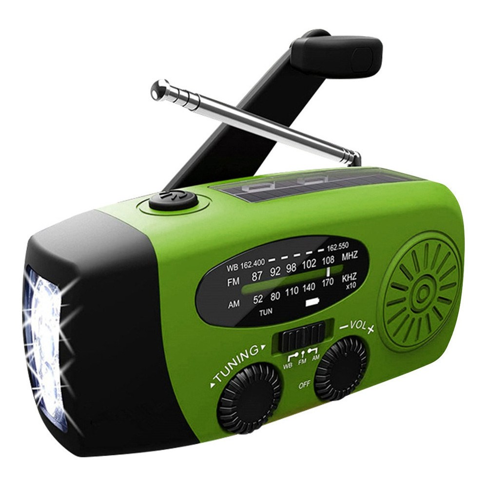 Rádio de Emergência com Lanterna Solar e USB