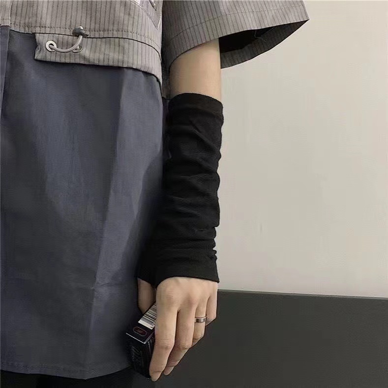 Luvas Listradas Harajuku Y2K com Proteção UV