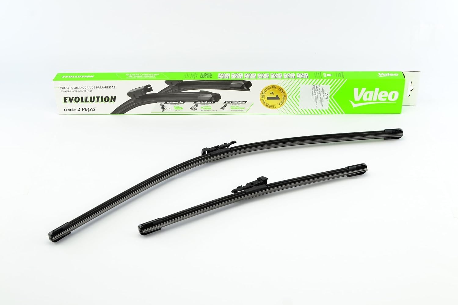 Palheta Limpador Parabrisa Valeo Evollution V401 - Fiat Linea, Punto, Ford New Fiesta, Peugeot 208, 2008 e mais