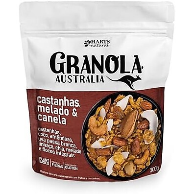 Granola Harts Natural: Castanhas, Melado e Canela (Vegana)