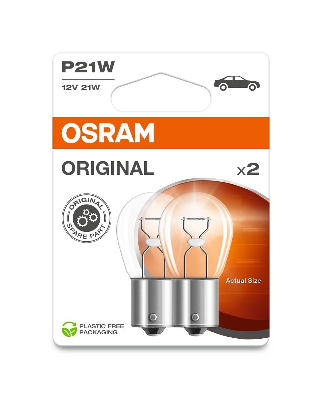 Lâmpada OSRAM Standard Original 7506 P21W: Iluminação Confiável para Seu Veículo (2 Unidades)