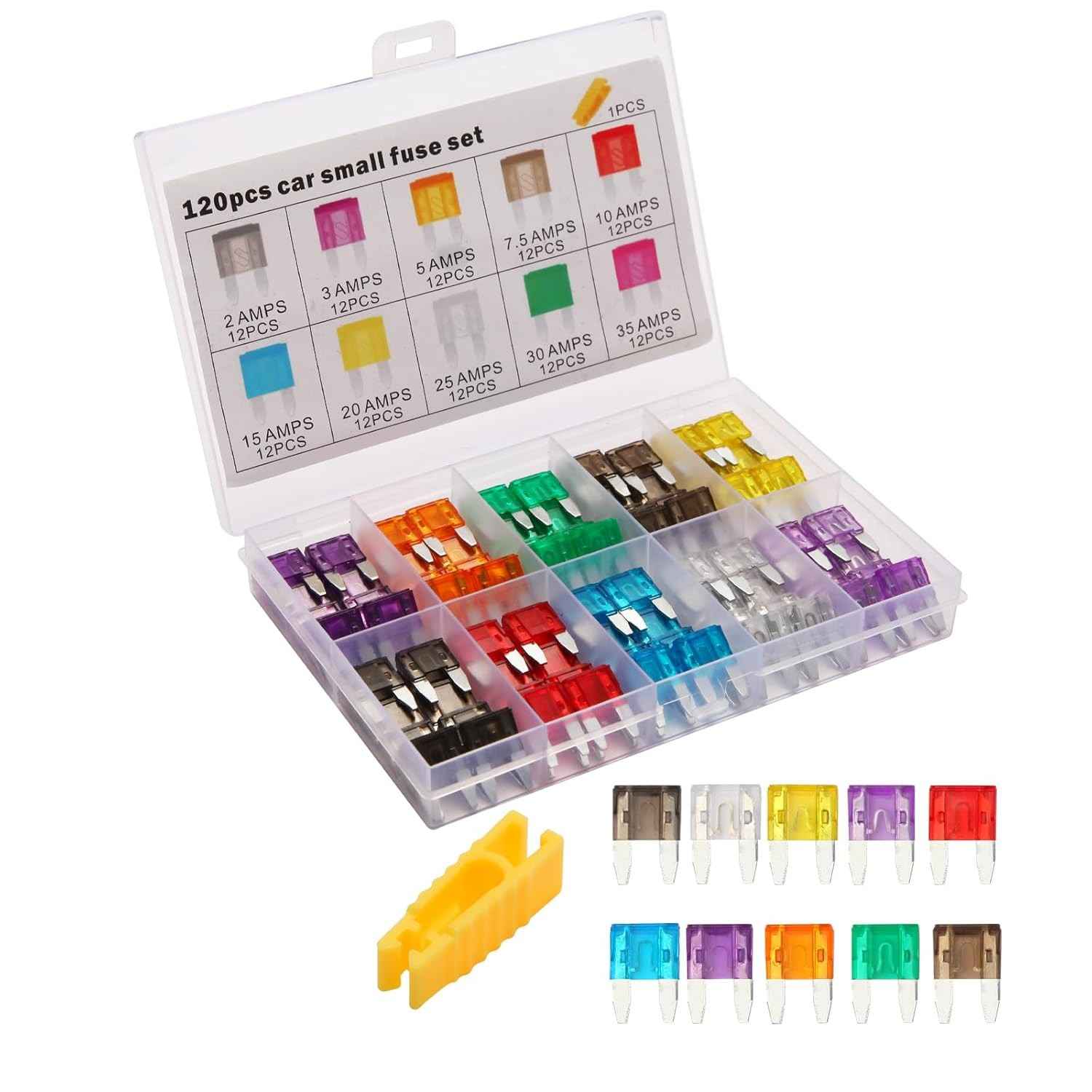 Kit 120 Mini Fusíveis Automotivos Sortidos - Proteção Essencial para Seu Veículo