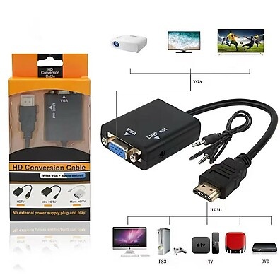 HDMI para VGA: Adapte e Veja! 📺