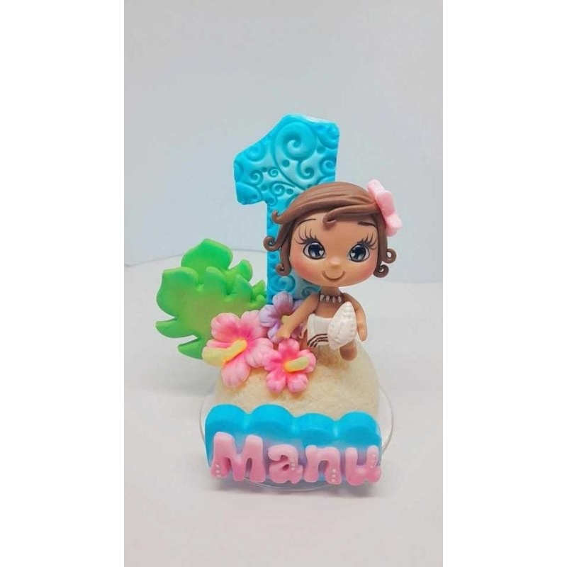 Vela Personalizada Moana Baby Biscuit – Presente Único para Aniversário