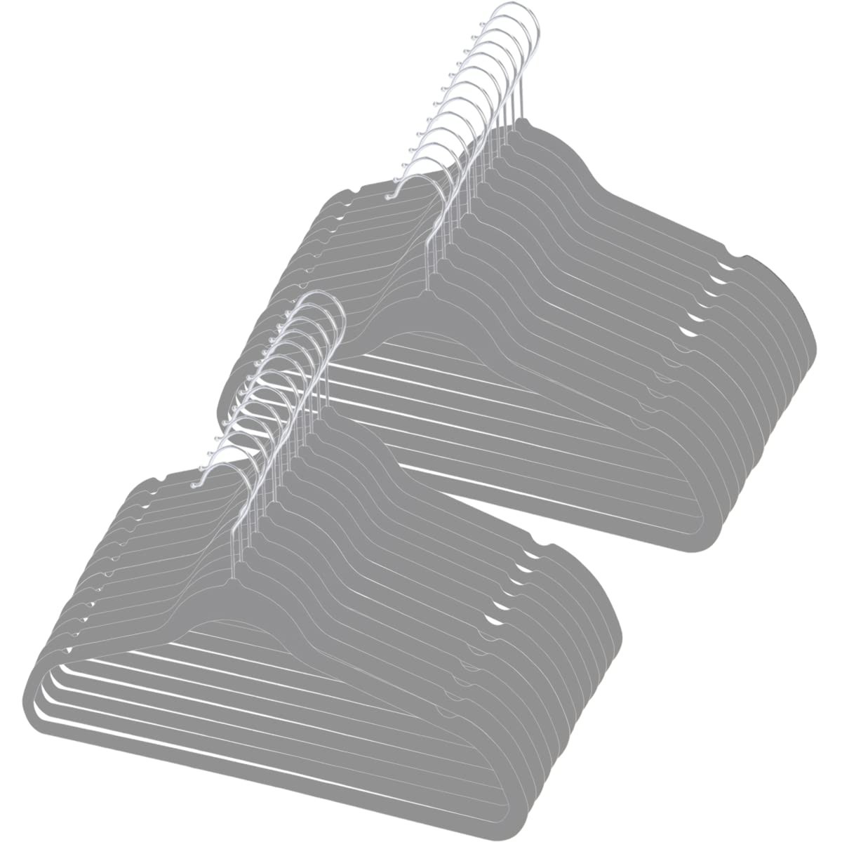 Kit 30 Cabides de Veludo 360° Antideslizante - Organize seu Guarda-Roupa com Estilo