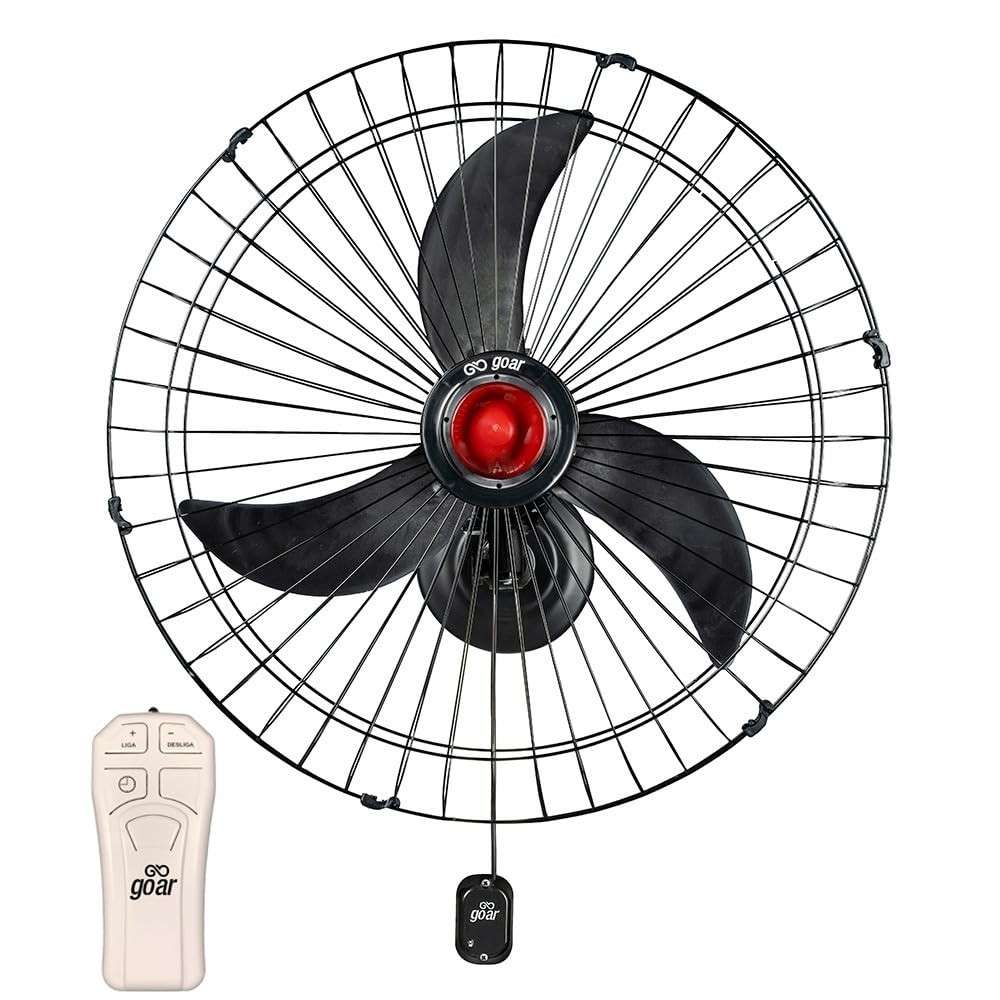 Ventilador Oscilante de Parede 70cm Goar V70 com Controle Remoto - Bivolt