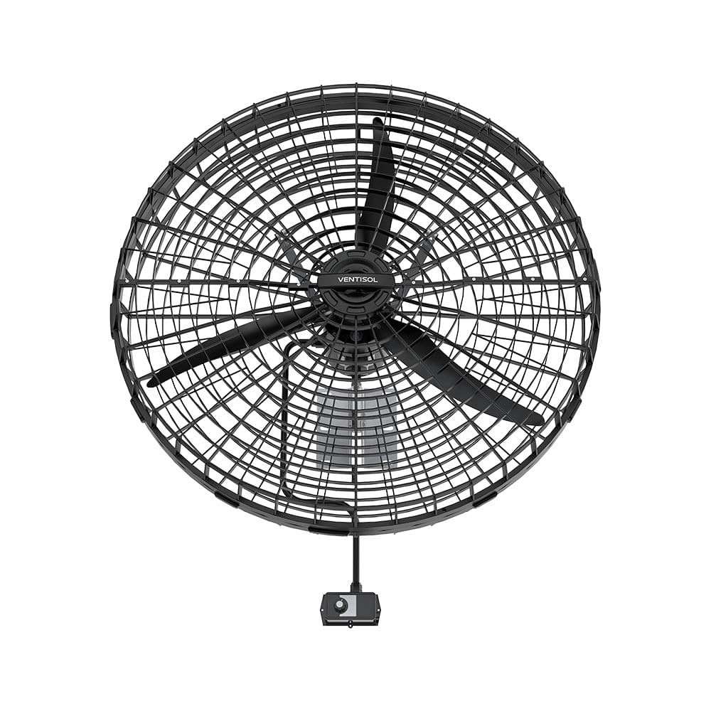 Ventisol Ventilador de Parede Industrial 1m Preto 220V - Potência e Durabilidade