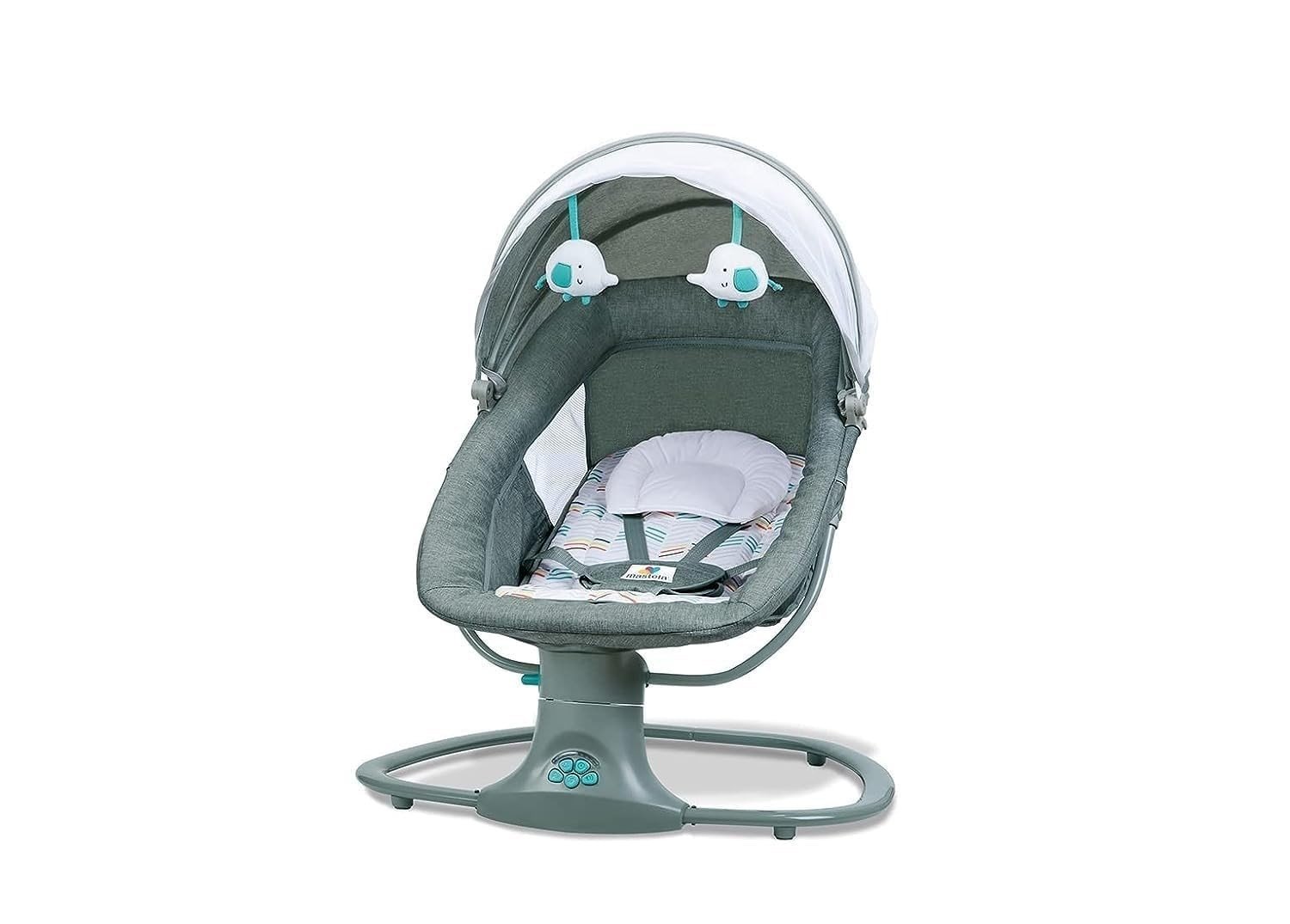 Mastela Cadeira Infantil Techno Verde com Balanço Automático, Música e Timer - Até 18kg