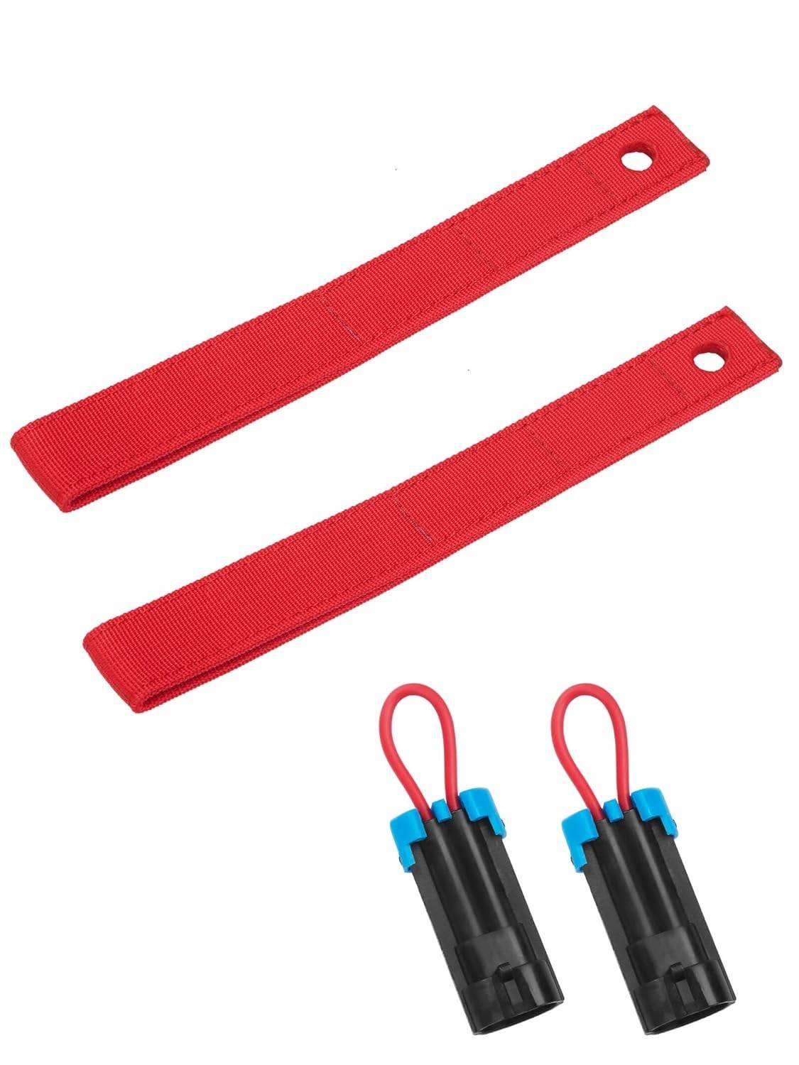 Kit 2 Alças de Puxador Porta UTV Vermelha + Desvios Cinto Segurança para CAN AM Maverick X3 (2017-2022)