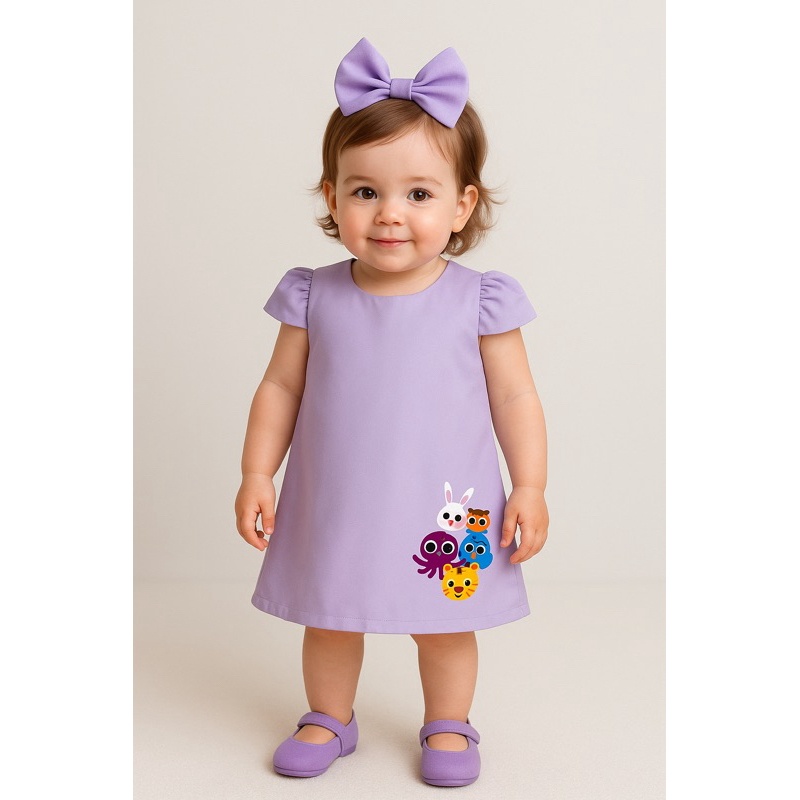 Vestido Infantil Bolofofos mod5: Conforto e Estilo para Suas Filhas