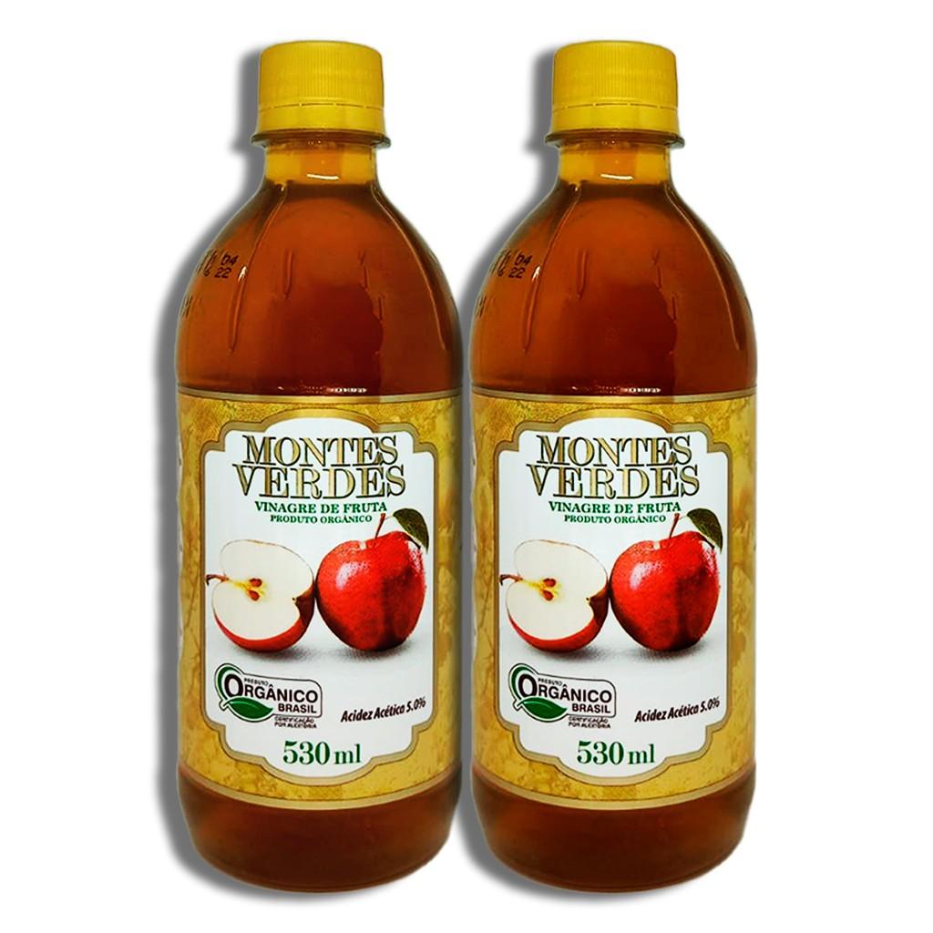Vinagre de Maçã Orgânico: 2 Frascos de 530ml