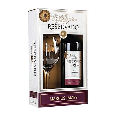 Vinho Reservado Marcus James Merlot 750ml + Taça