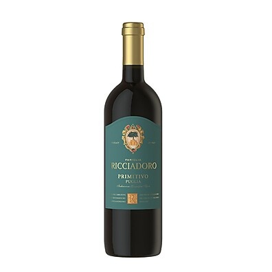 Vinho Tinto Seco Italiano Ricciadoro Primitivo Puglia 750ml