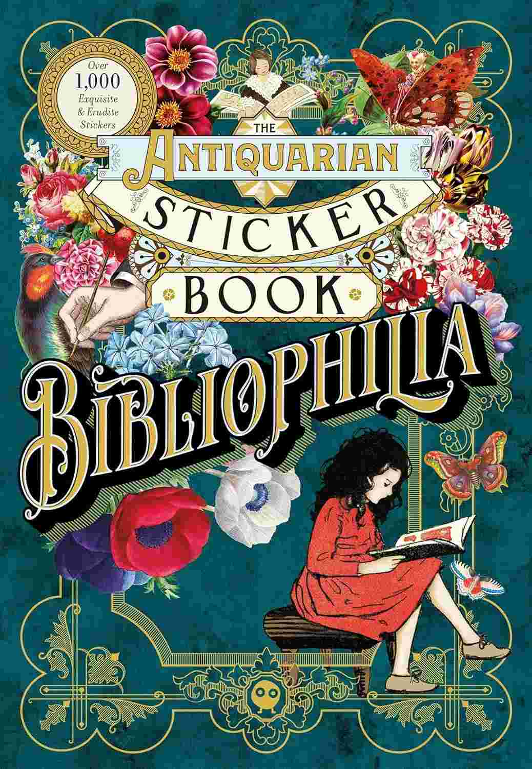 The Antiquarian Sticker Book: Bibliophilia - Adesivos Vintage para Amantes de Livros