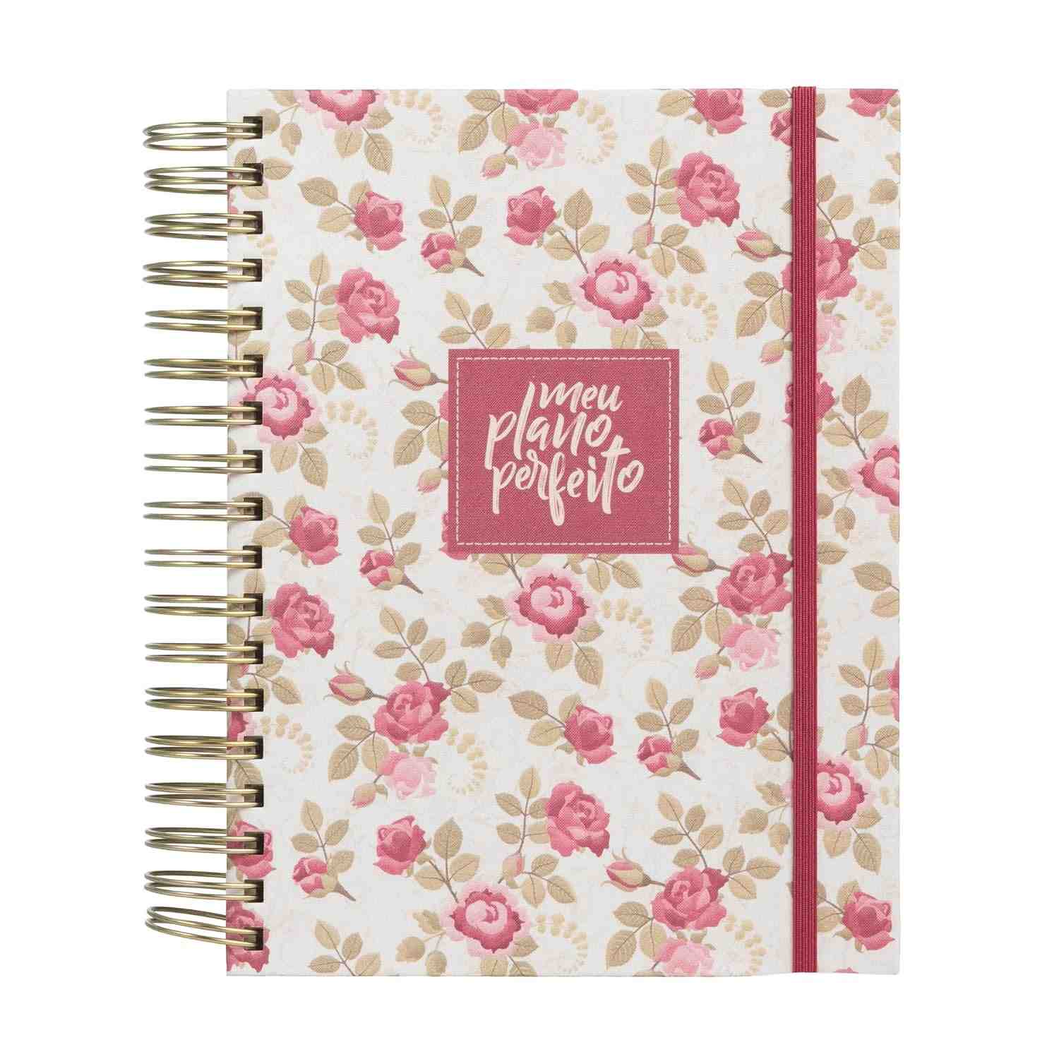 Planner "Meu Plano Perfeito" 2026: Organização e Estilo com Capa Vintage de Tecido