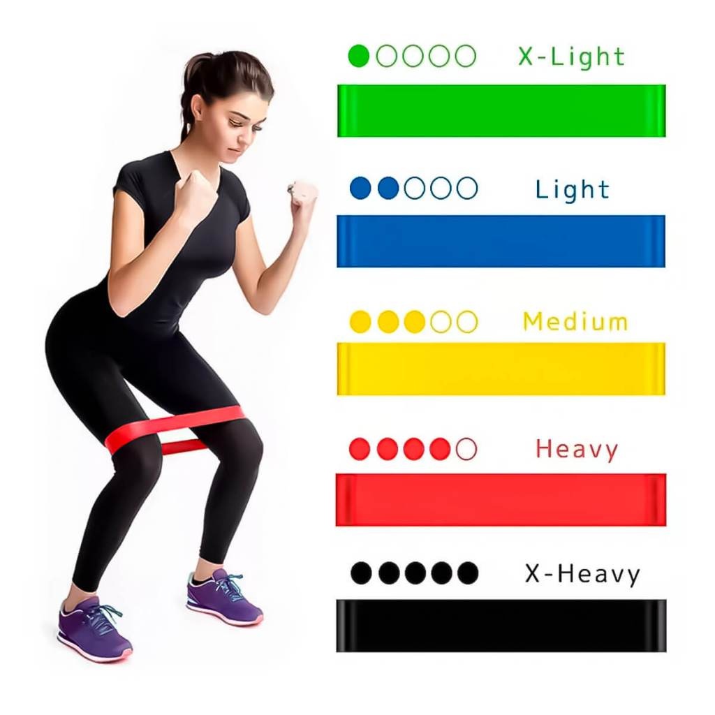 Kit 5 Mini Bands Elásticos: Treino Versátil e Resultados Visíveis