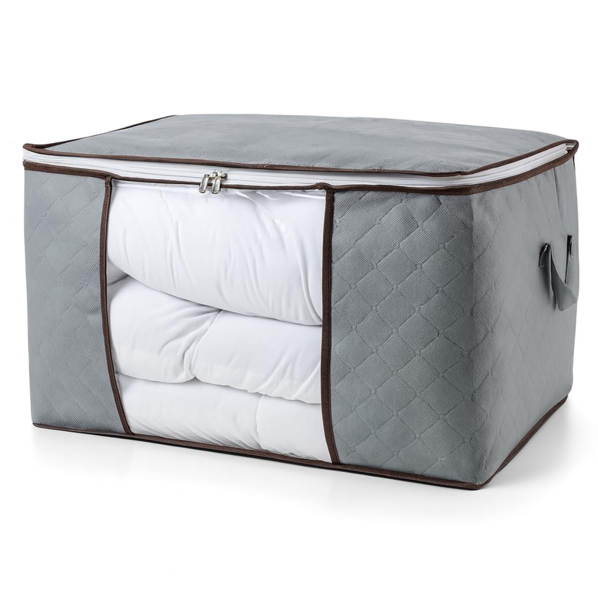 Bolsa Organizadora com Visor Transparente 60x40x35cm - Zíper e Alças Reforçadas
