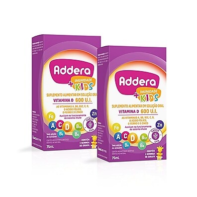 Vitamina D Kids Addera + Imunidade: Proteção Total!