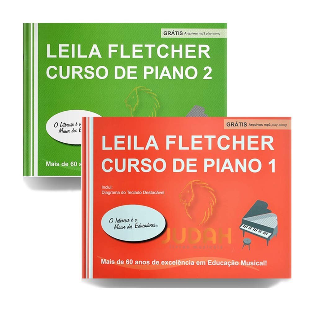 Kit Completo Curso de Piano Leila Fletcher Vol. 1 e 2 em Português