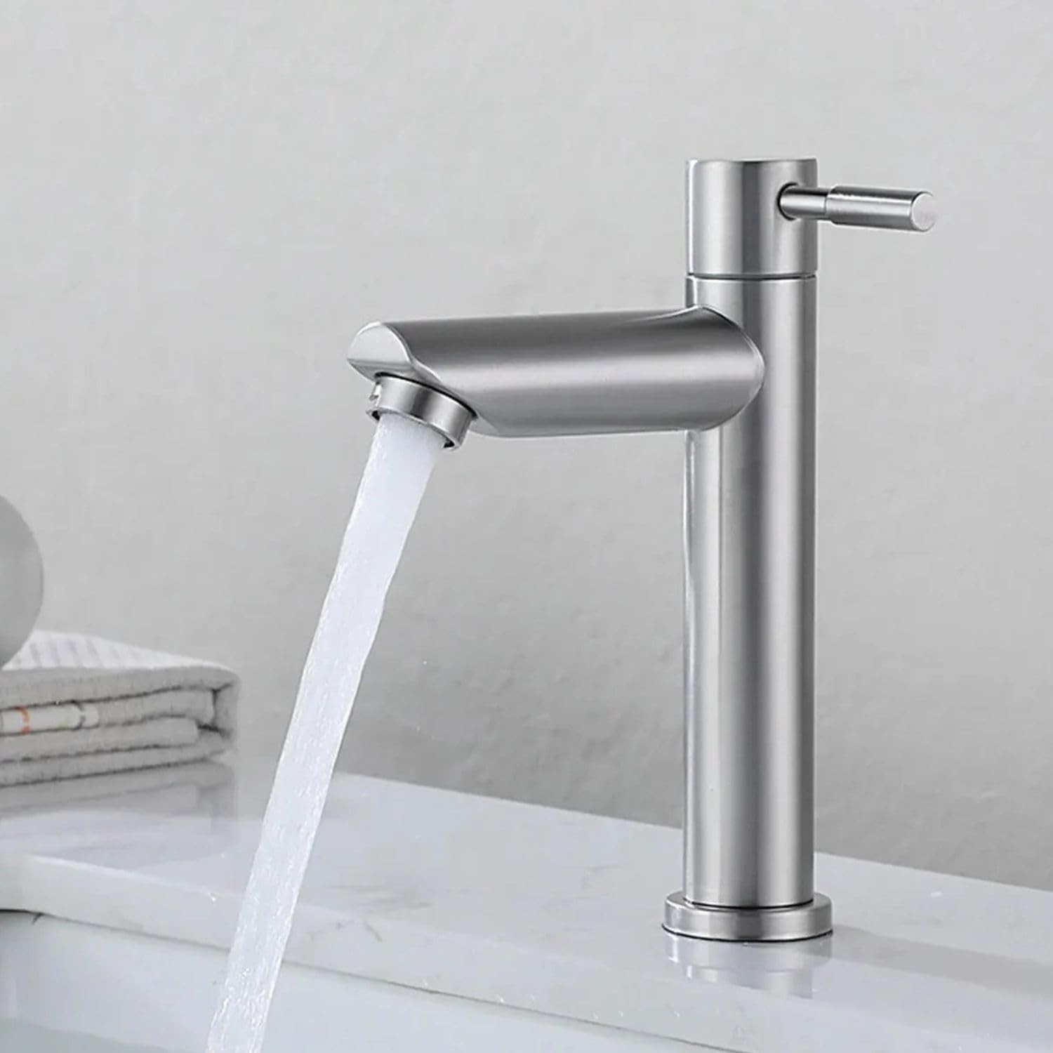 Torneira Bancada Pia Banheiro Inox Premium 1/4 Volta – Design Moderno e Economia de Água